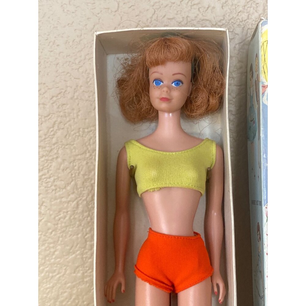 Vintage Original 1962 Barbie Midge Titian Doll #860 w/Swimsuit Shoes & Box - Picture 13 of 16
